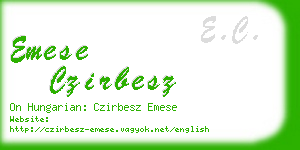 emese czirbesz business card